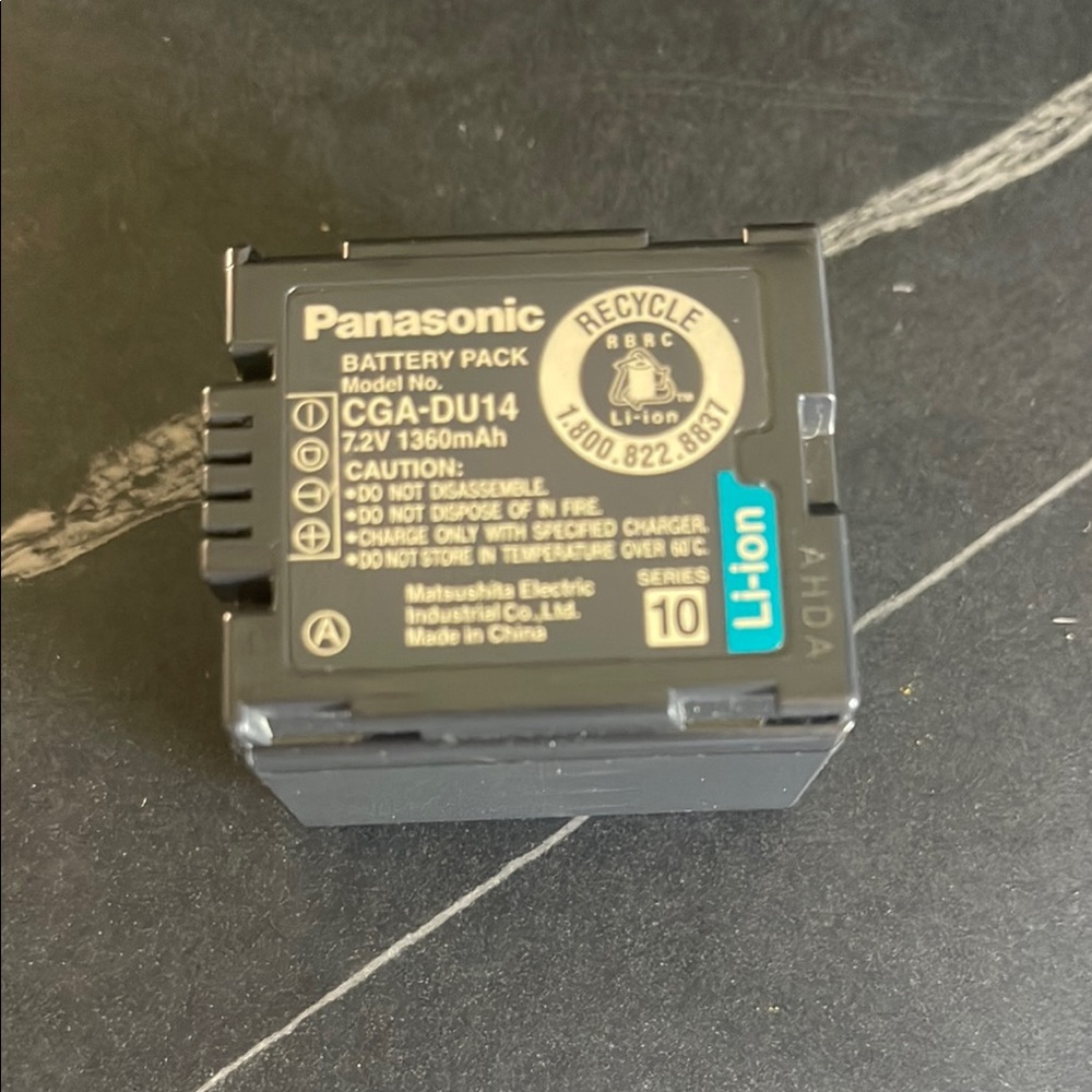 Panasonic Black CGA-DU14 Battery